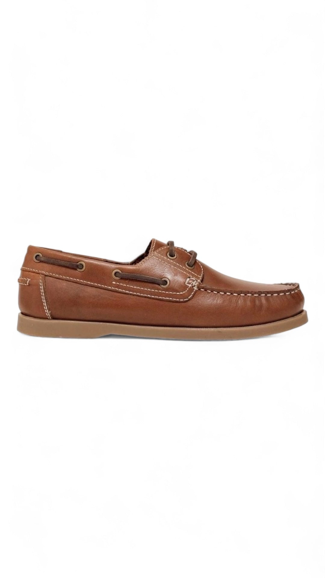 HANDSEWN BOAT SHOES - BROWN