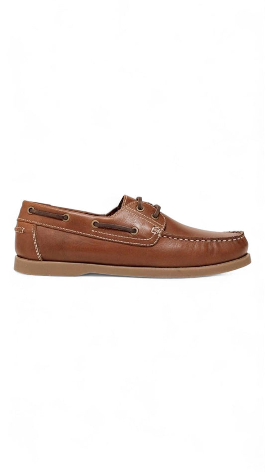 HANDSEWN BOAT SHOES - BROWN