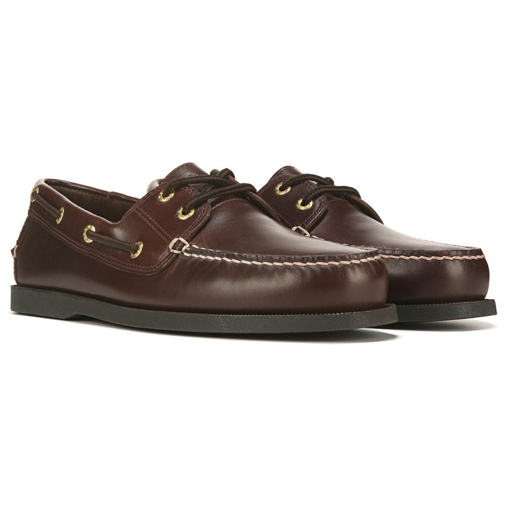 HANDSEWEN BOAT SHOES - RAISIN